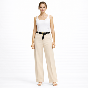 Pantalone a Gamba Larga con Risvolto art.11715