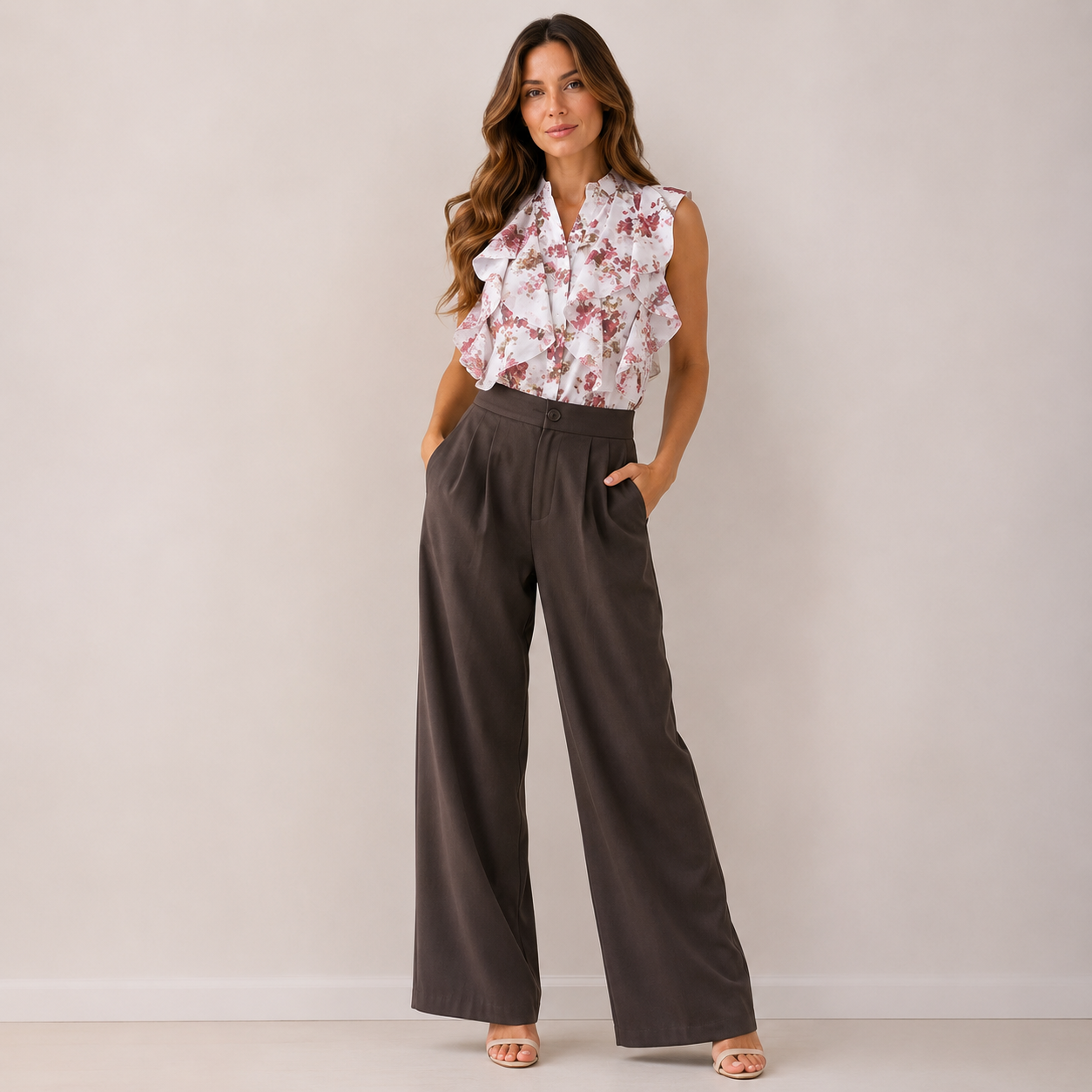 Top Smanicato con Volant art.11784