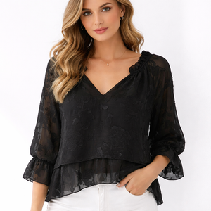 Blusa Floreale a Rilievo art.11725