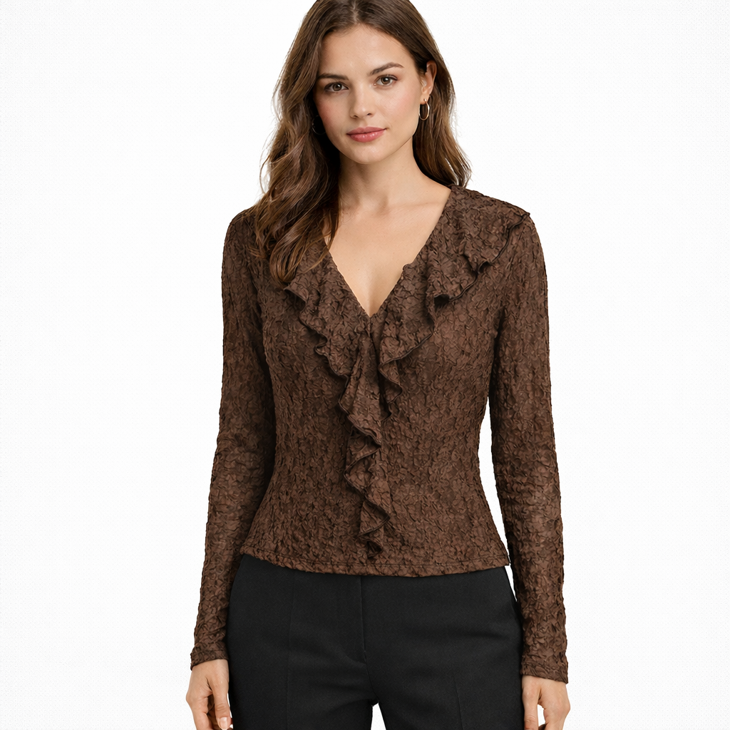 Maglia in Pizzo con Volant art.11731