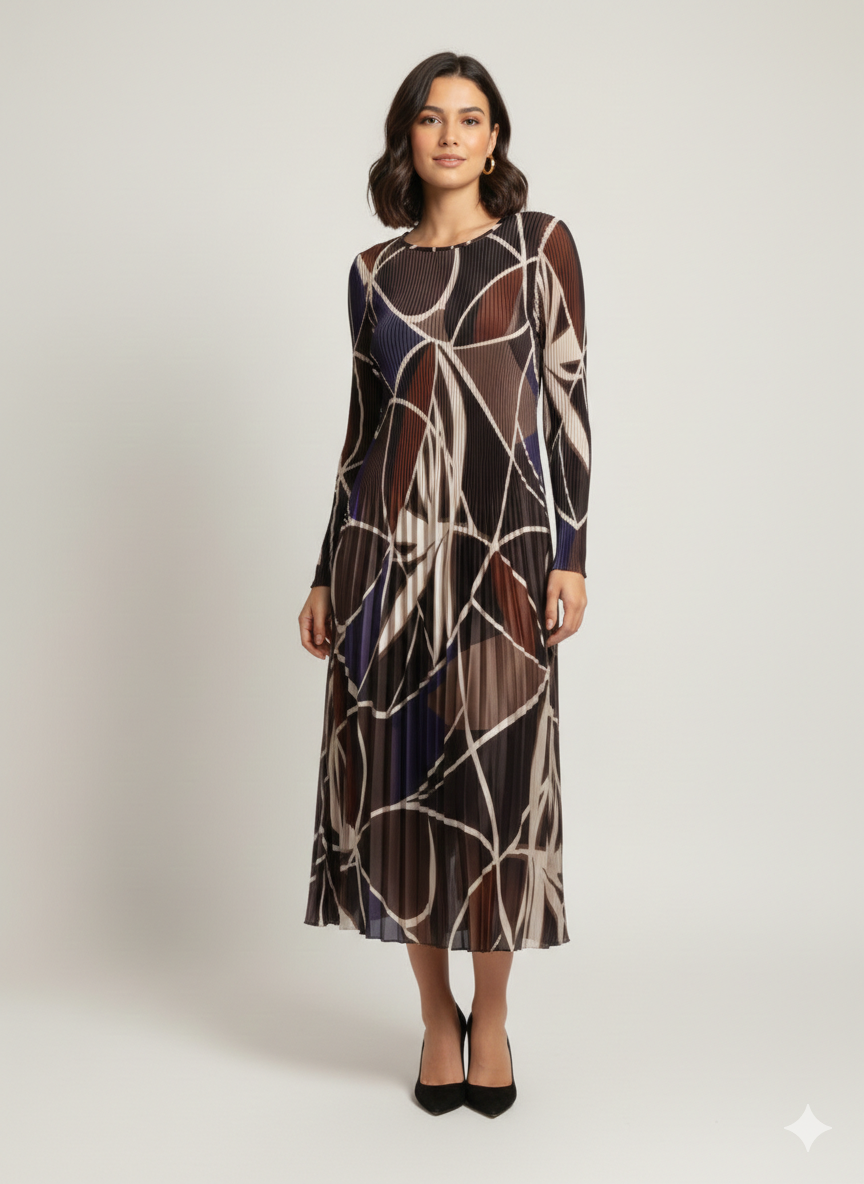 Abito Maxi Plissé art.11455