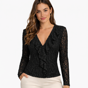 Maglia in Pizzo con Volant art.11731