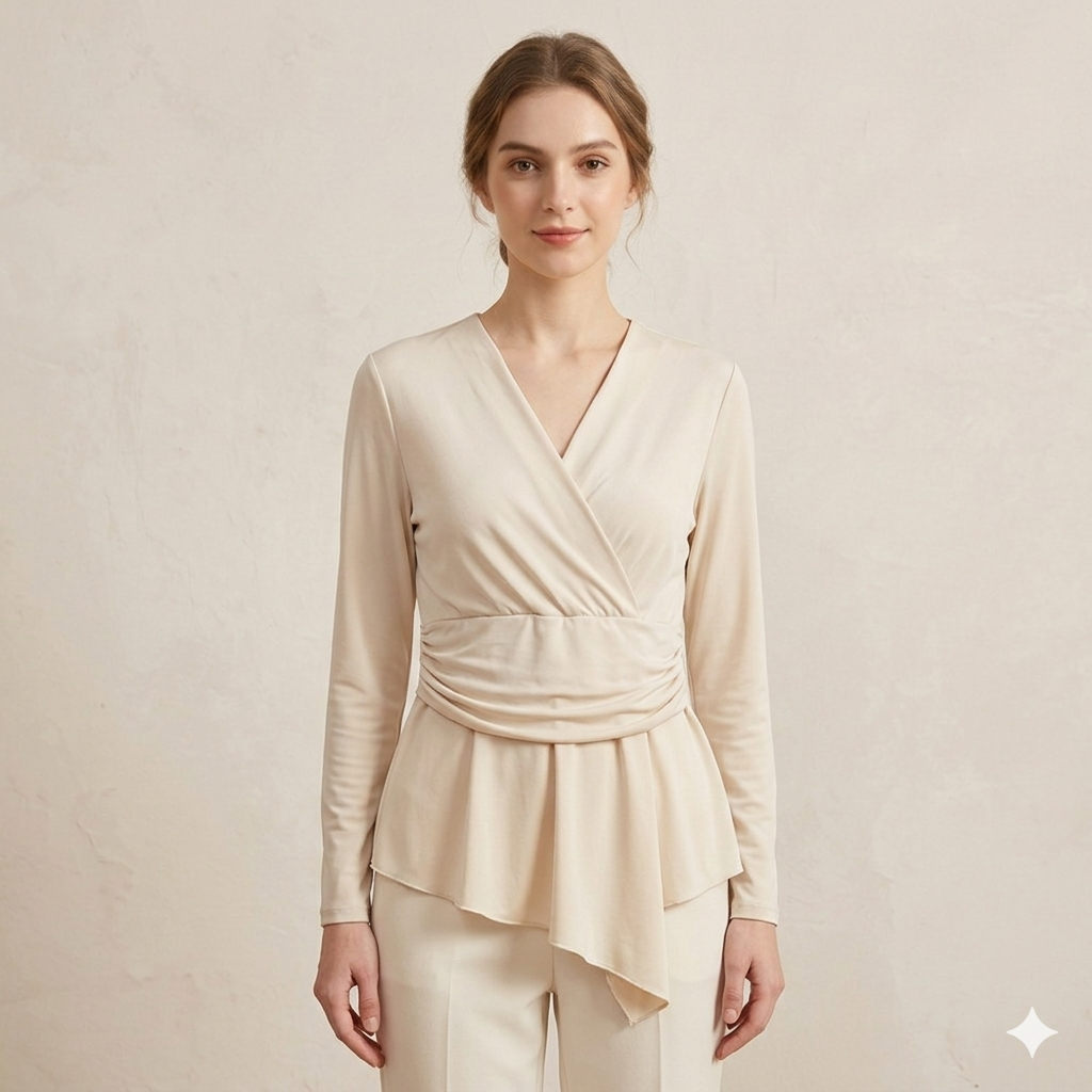 Maglia a Portafoglio con Drappeggio art.11749