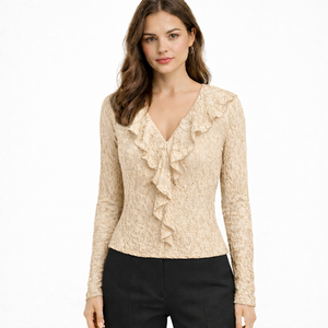 Maglia in Pizzo con Volant art.11731