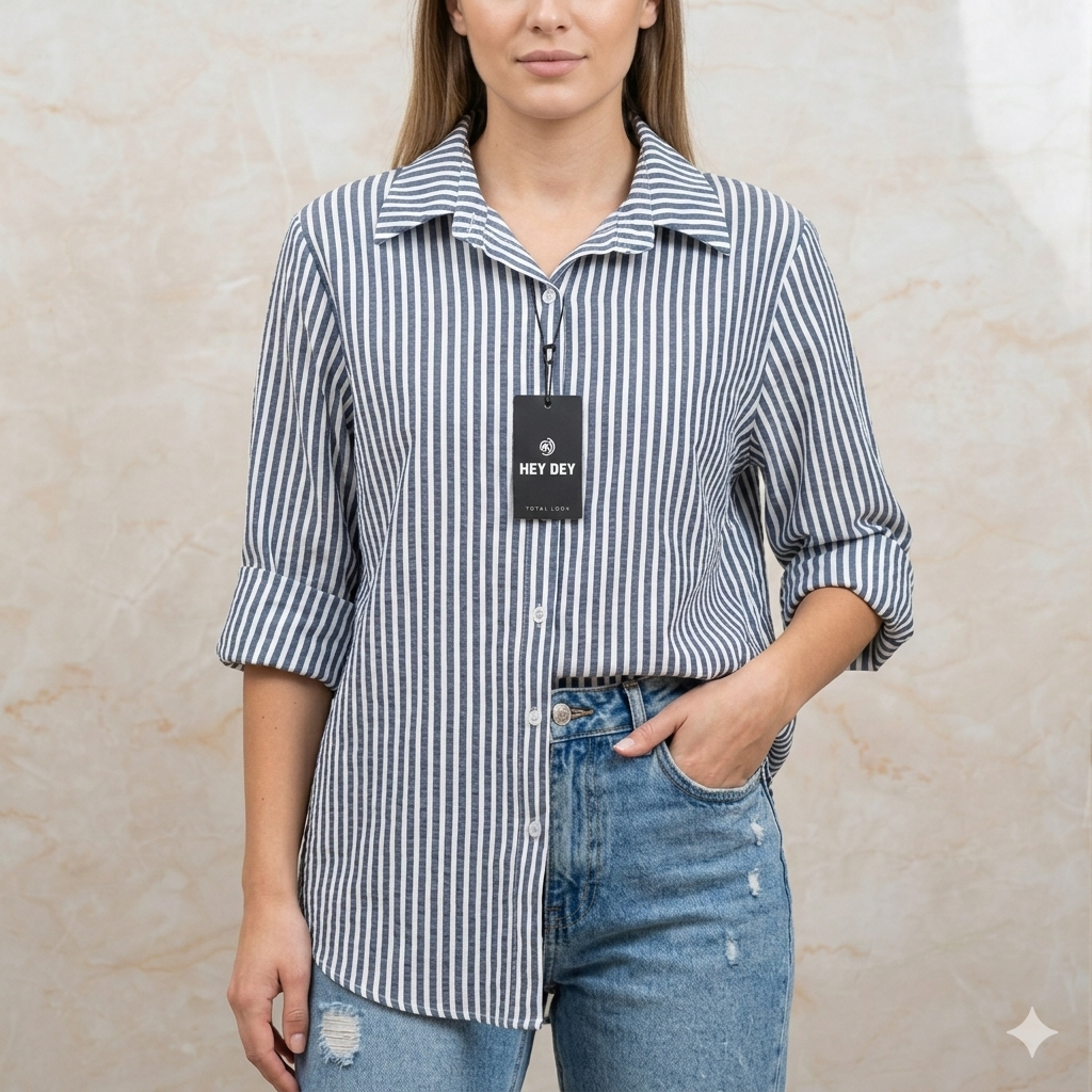 Camicia a Righe Seersuker art.11701