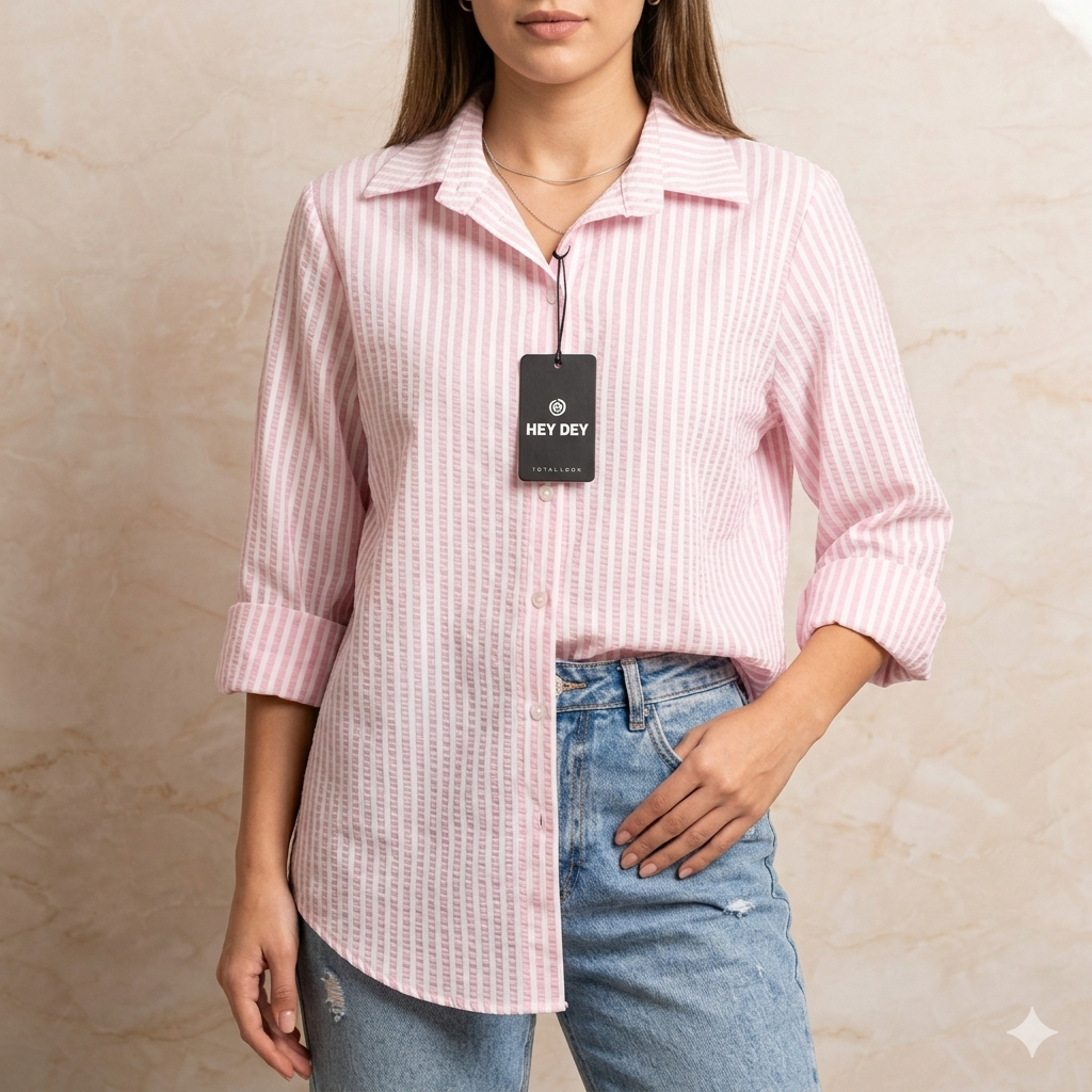 Camicia a Righe Seersuker art.11701