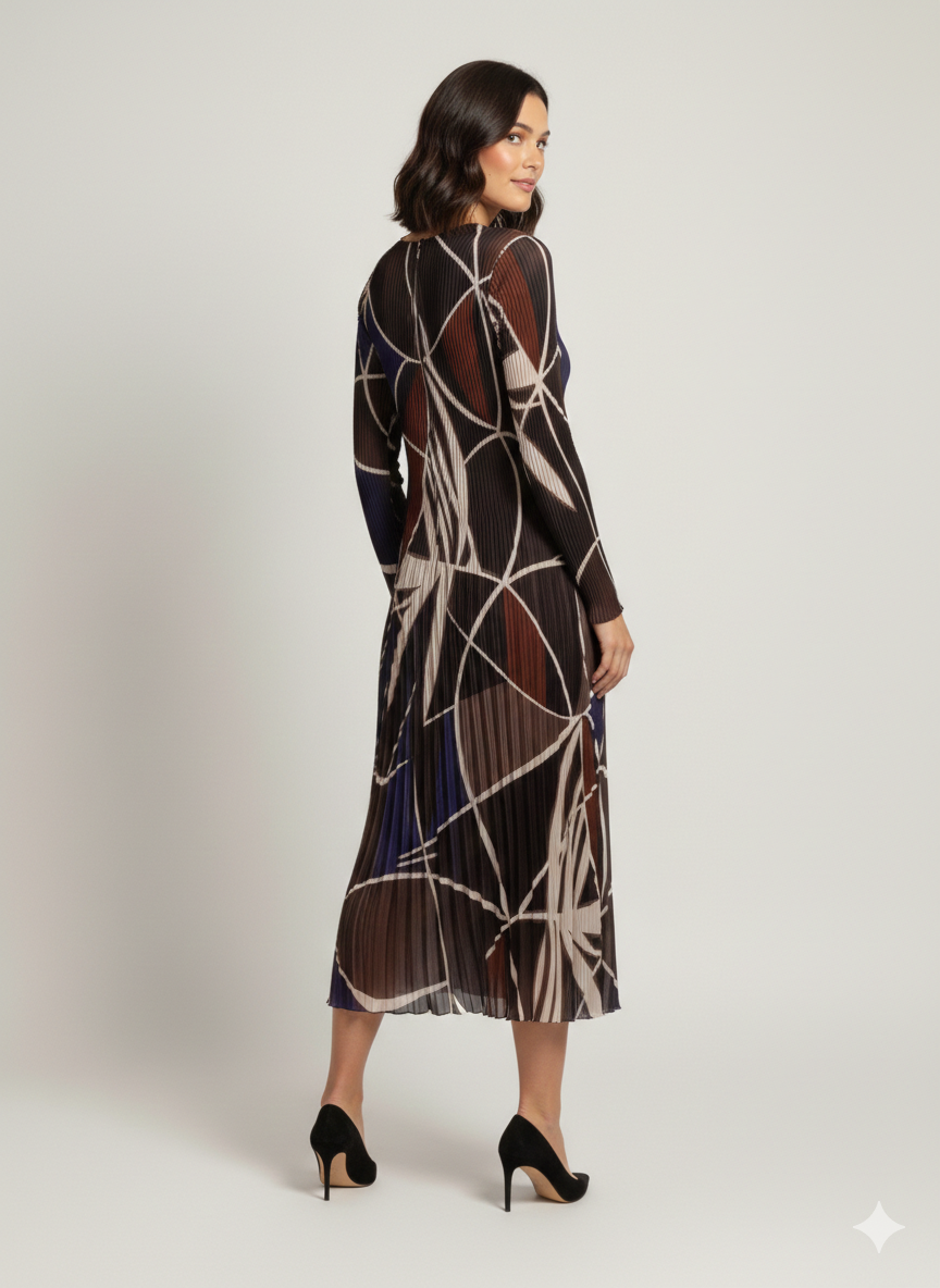 Abito Maxi Plissé art.11455