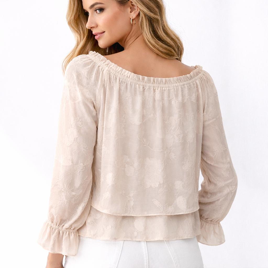Blusa Floreale a Rilievo art.11725