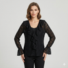 Blusa in Pizzo con Volant(vestibilità comoda)art.11734