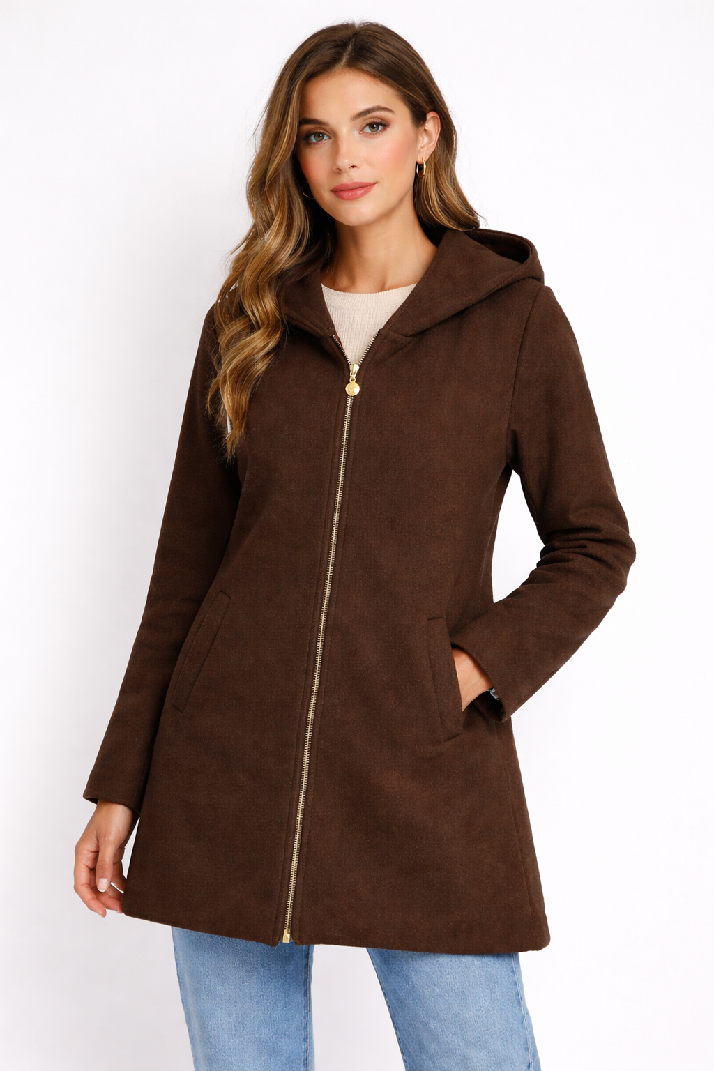 Cappotto con cappuccio